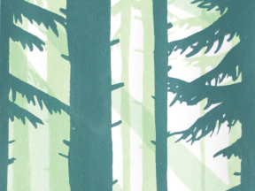 thumbnail of a screenprint poster of a forest