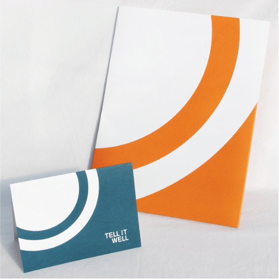 folder and thank you card in the Worktank brand