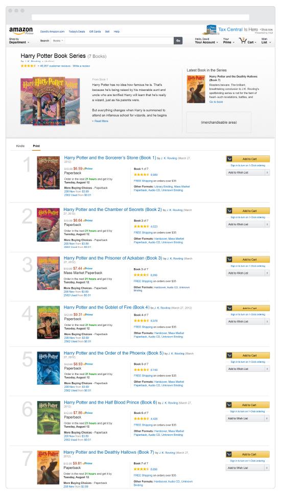 amazon book series design