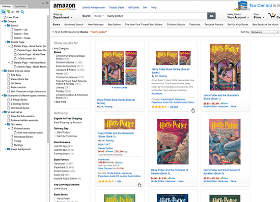 book series interactive mock-up
