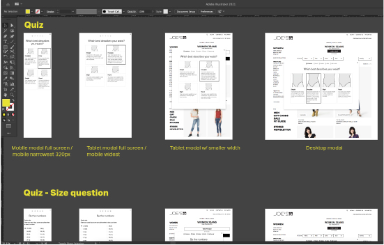 Screenshot of how an Illustrator file was organized