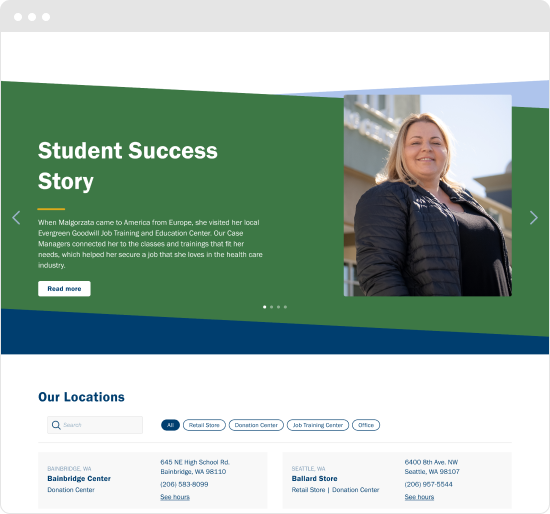 webdesign for about us page of fitcode website