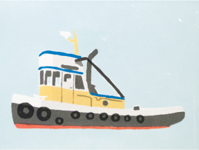 thumbnail of tugboat screenprint poster