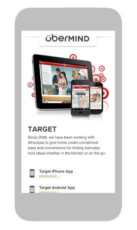 webdesign of a client page of the übermind mobile website